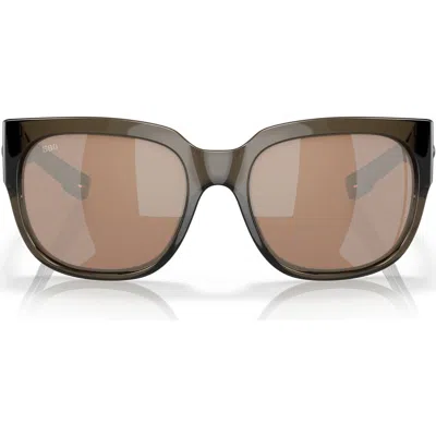 Costa Del Mar Waterwoman 55mm Polarized Pillow Sunglasses In Brown
