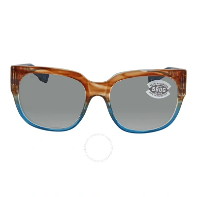 Costa Del Mar Waterwoman Grey Polarized Glass Cat Eye Ladies Sunglasses Wtw 251 Ogglp 55