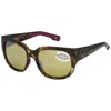 Costa Del Mar Waterwoman Matte Shadow Tortoise Square Nylon Women's Sunglasses Wtw 249 Ossglp In Multi