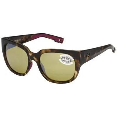 Costa Del Mar Waterwoman Matte Shadow Tortoise Square Nylon Women's Sunglasses Wtw 249 Ossglp In Multi