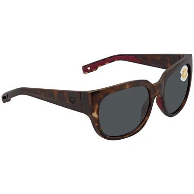 Costa Del Mar Waterwoman Polarized Gray 580p Square Sunglasses Wtw 249 Ogp In Brown