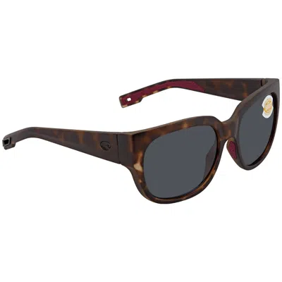 Costa Del Mar Waterwoman Polarized Gray 580p Square Sunglasses Wtw 249 Ogp In Brown