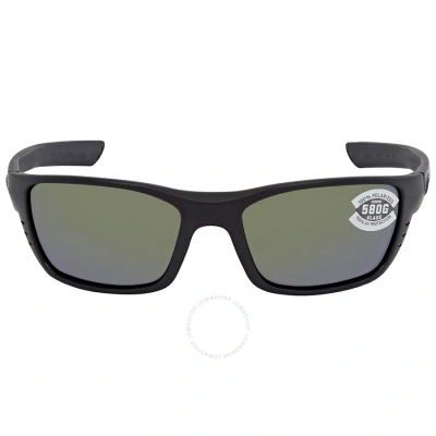 Costa Del Mar Whitetip Green Mirror Polarized Glass Unisex Sunglasses Wtp 01 Ogmglp 58 In Black / Green / White