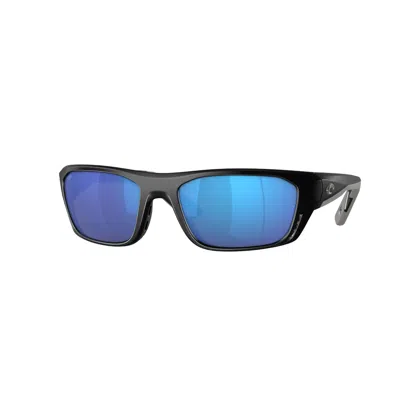 Costa Del Mar Whitetip Pro Blue Mirror Polarized Glass Rectangular Men's Sunglasses 6s9115 911501 57