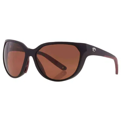 Costa Del Mar Women's 58mm Matte Black Sunglasses In Brown
