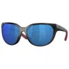 COSTA DEL MAR COSTA DEL MAR WOMEN'S 58MM MATTE BLACK SUNGLASSES