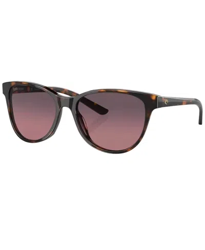 Costa Del Mar Catherine Tortoise Sunglasses In Rose Gradient 580g In Brown