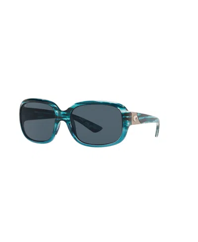 Costa Del Mar Women's Gannet Polarized Sunglasses, 6s9041 In Blue