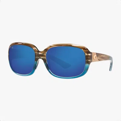 Costa Del Mar Women's Gannet Sunglasses In Shiny Wahoo Polarized Glass (580g) In Blue