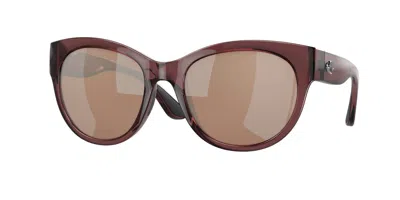 Costa Del Mar Women's Maya Sunglasses In Shiny Urchin Crystal/copper Silver In Pink