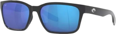 Pre-owned Costa Del Mar Women's Palmas Polarized Sunglasses Black/blue Mirrored 580g 57 Mm