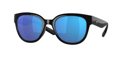 Costa Del Mar Women's Salina Sunglasses In Black/blue Mirror In Multi