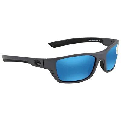 Pre-owned Costa Del Mar Wtp 98 Obmp Whitetip Sunglasses Blue Mirror 580p Polarized 58mm