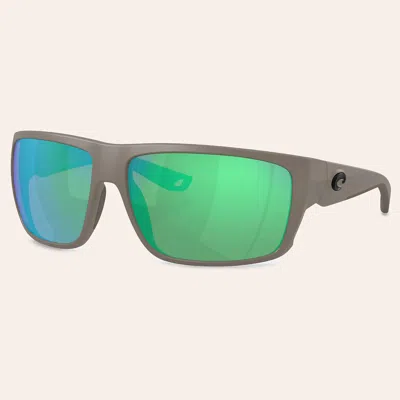 Costa Fly Line Matte Olive Shale & Green Mirror Polarized Sunglasses In Light Olive