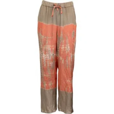 Costa Mani Snake Tie Dye Pants In Sand / Coral In Neutrals