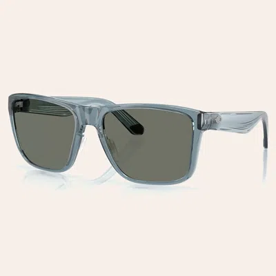 Costa Men's Gray Crystal Frame Blue Gray Polarized Sunglasses