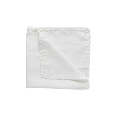 Costa Nova Ajour Luisa Napkin 100% Linen In Giz Branco
