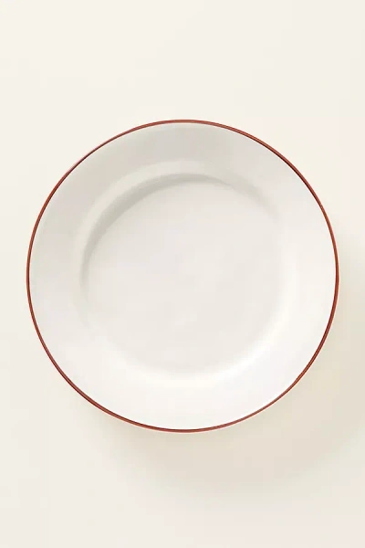 Costa Nova Beja Stoneware Dinner Plates, Set Of 4 In Burgundy