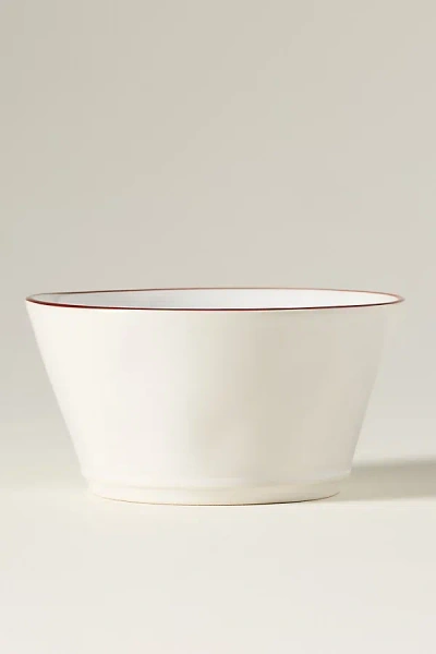 Costa Nova Beja Stoneware Soup/cereal Bowls, Set Of 4 In White