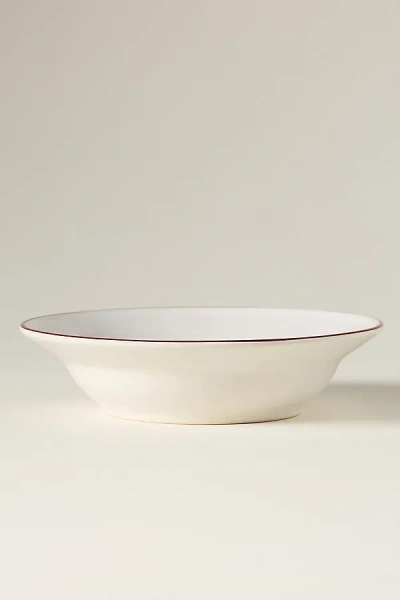 Costa Nova Beja Stoneware Soup/pasta Plate, Set Of 4 In White