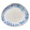 Costa Nova Brisa Oval Dinner Platter In Pastel Blue