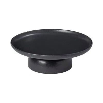 Costa Nova Casafina Pacifica Footed Plate In Seed Gray