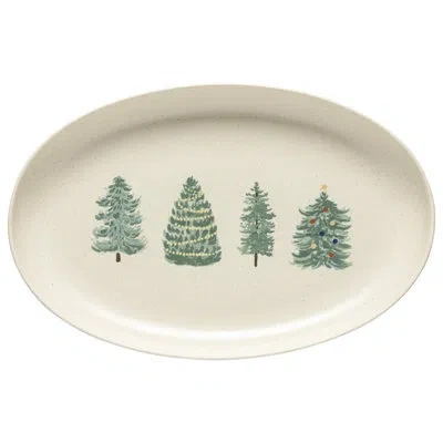 Costa Nova Casafina Pacifica Oval Platter In Green,white,yellow