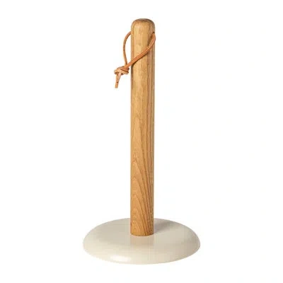 Costa Nova Casafina Pacifica Stoneware/wood Free-standing Paper Towel Holder In Tan