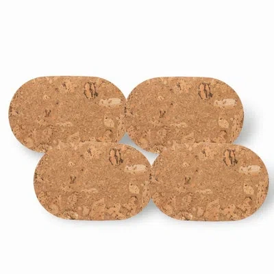 Costa Nova Cork Set 4 Oval Placemats In Iceberg Natural