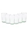 Costa Nova Costa Noca Tall Glass Tumblers, Set Of 6 In Grey