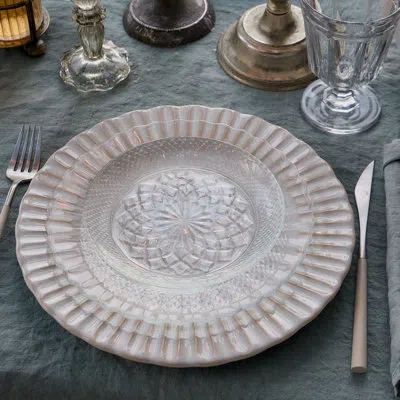 Costa Nova Cristal Glass Appetizer Plates, Clear