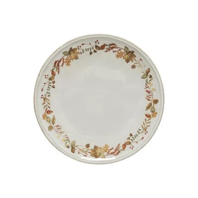 Costa Nova Dinner Plate In Cream,brown,red