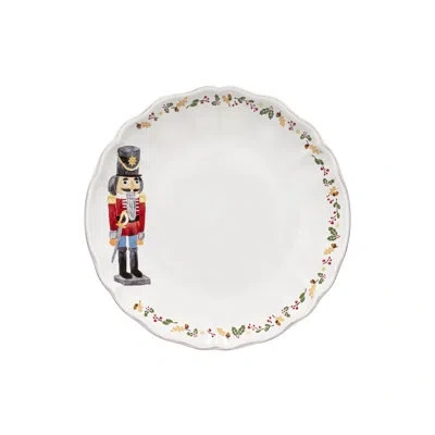 Costa Nova Dinner Plate - Nutcracker In White,red,black,green