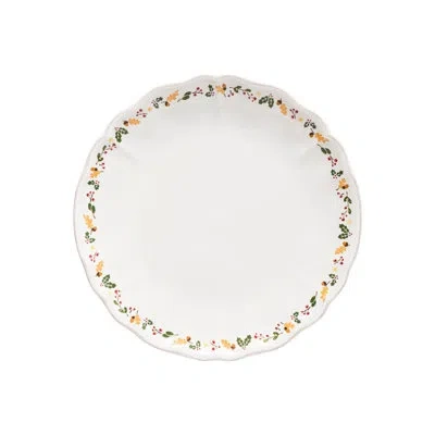 Costa Nova Dinner Plate In White,yellow,green