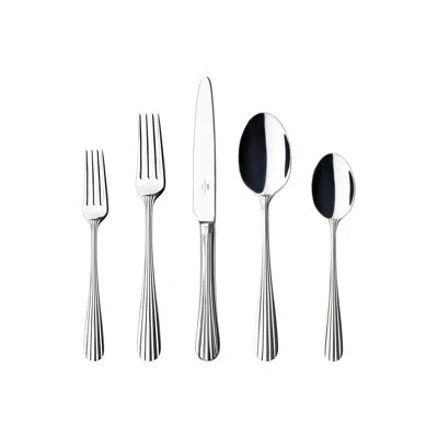 Costa Nova Douro Flatware 5 Pieces In Polished Silver