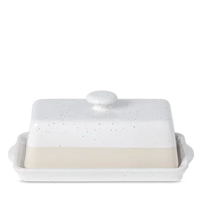 Costa Nova Fattoria Butter Dish In White