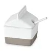 Costa Nova Festa Sugar Bowl With Spoon In Black/white