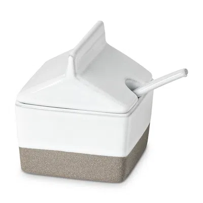 Costa Nova Festa Sugar Bowl With Spoon In Black/white