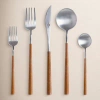 Costa Nova Flatware 5 Pieces Set Mito In Brown