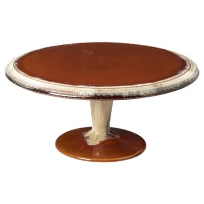 Costa Nova Footed Plate In Caramel