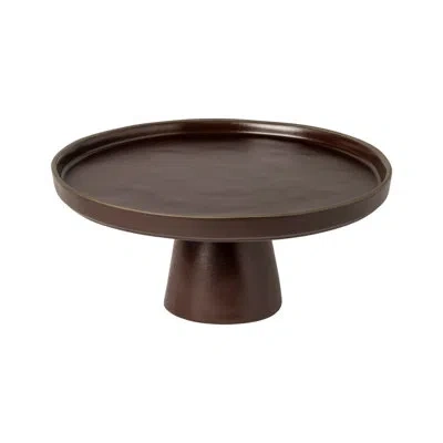 Costa Nova Footed Plate Stacked Organic In Black