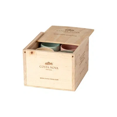 Costa Nova Gift Box 8 Espresso Cups Arenito In Brown;gray;pink