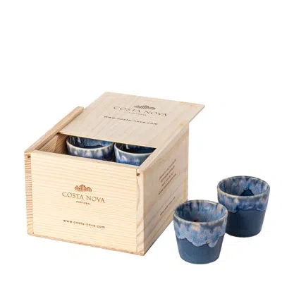 Costa Nova Gift Box 8 Espresso Cups In Denim