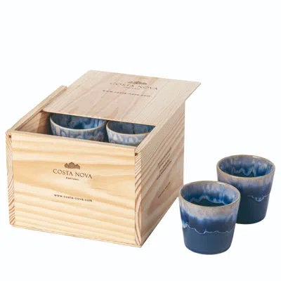 Costa Nova Gift Box 8 Lungo Cups In Denim