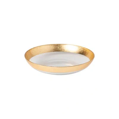 Costa Nova Glass Band Pasta Bowl In Gold