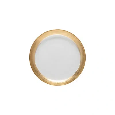 Costa Nova Glass Band Salad Plate In Gold,white