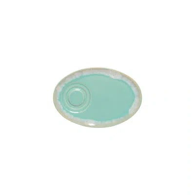 Costa Nova Grespresso Stoneware Saucer , Set Of 6 In Aqua
