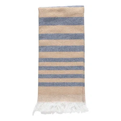 Costa Nova Kitchen Towel Terry In Caramel,blueberry