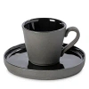 Costa Nova Lagoa Eco Gris Espresso Cup & Saucer In Black