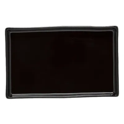 Costa Nova Lagoa Eco Gris Rectangular Tray In Black